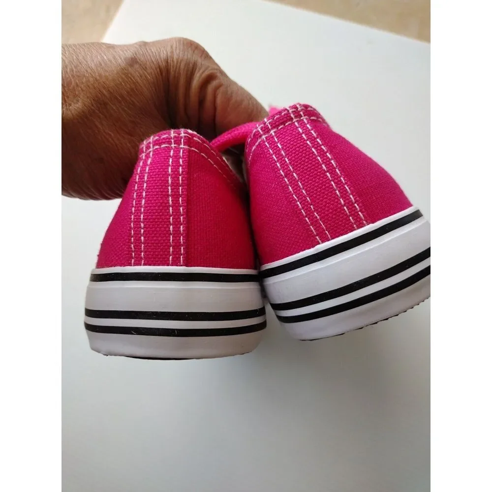 Sports Shoes Kids 8 Fuchsia White Classic Low Top Sneakers‎ Canvas School Skate